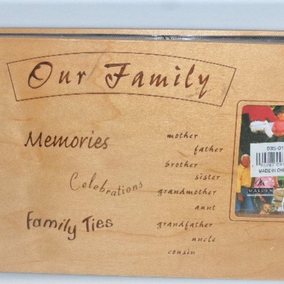 OUR FAMILY Photo Album Wood Picture Frame Holder - Picture 4 of 4